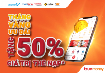 truemoney vietnam tang 50% nap tien dien thoai