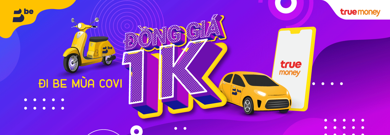 TrueMoney tặng 3 chuyến đi BE đồng giá 1K