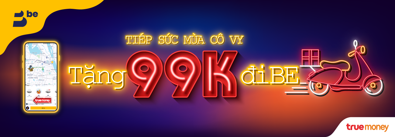 TrueMoney tặng 3 chuyến đi BE trị giá 99K