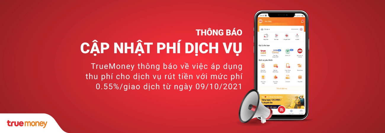 Thông báo cập nhật phí dịch vụ