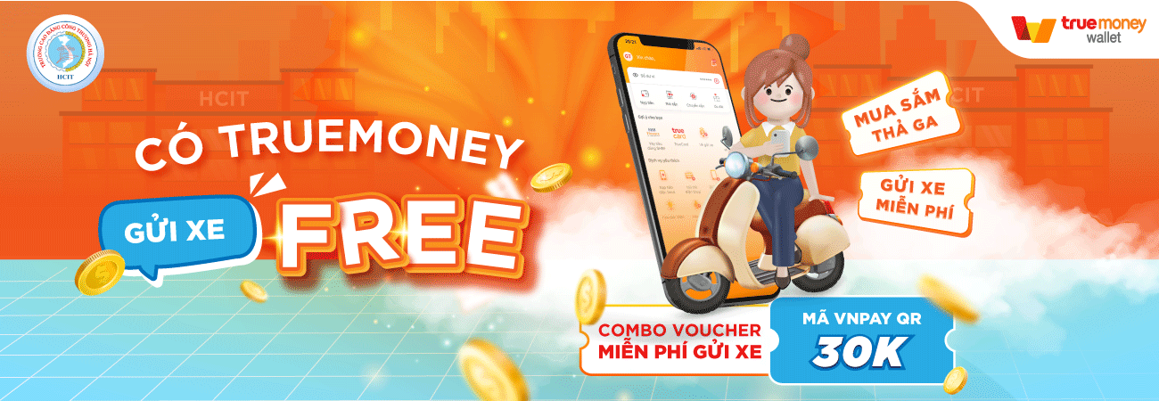 Thanh toán gửi xe miễn phí, nhận thêm voucher QR VNpay mua sắm cực đã với TrueMoney
