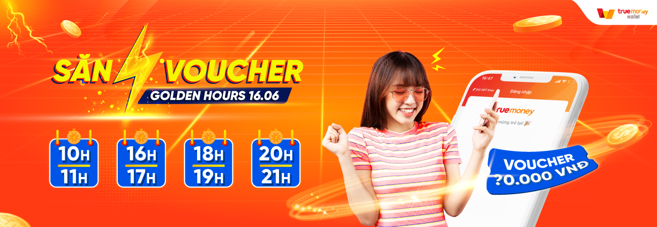 TRUEMONEY KHUYẾN MẠI GIỜ VÀNG, HƯỞNG ỨNG NGÀY KHÔNG TIỀN MẶT 16/06