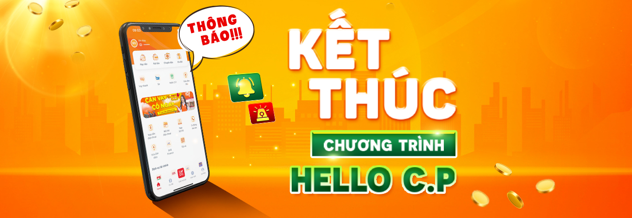 THÔNG BÁO DỪNG TRIỂN KHAI CHƯƠNG TRÌNH HELLO C.P